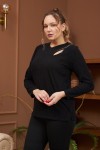 6196 Black Дамска блуза в макси размери