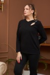 6196 Black Дамска блуза в макси размери