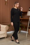 6196 Black Дамска блуза в макси размери