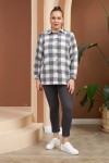 6205 Grey Дамска връхна риза в макси размери