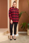 6205 Red Дамска връхна риза в макси размери