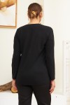 6218 Black Дамска блуза в макси размери 6218 Black Дамска блуза в макси размери