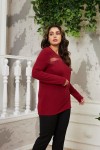 6218 Bordo Дамска блуза в макси размери