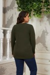 6220 Khaki Дамска блуза в макси размери