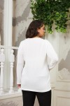 6220 White Дамска блуза в макси размери