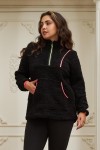 6239 Black Дамски суичър в макси размери