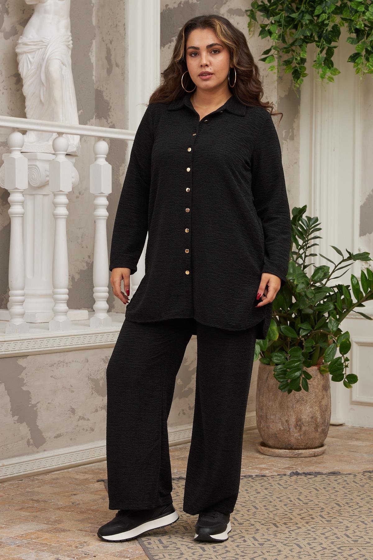6262 Black Комплект две части в макси размери 6262 Black Комплект две части в макси размери