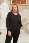 6264 Black Дамска блуза в макси размери
