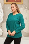 6264 Green Дамска блуза в макси размери