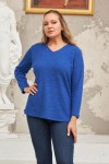 6264 Sax Blue Дамска блуза в макси размери 6264 Sax Blue Дамска блуза в макси размери