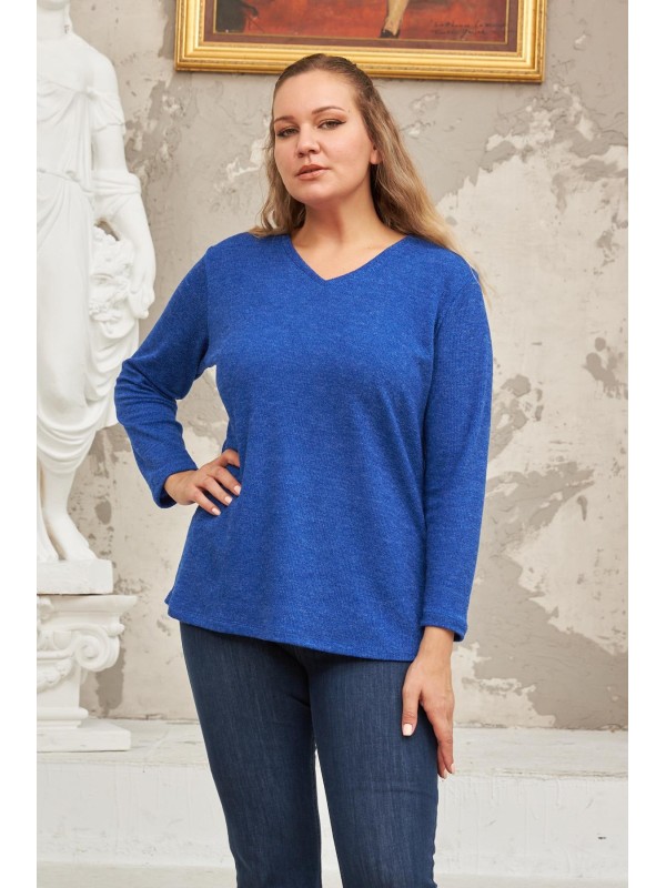 6264 Sax Blue Дамска блуза в макси размери 6264 Sax Blue Дамска блуза в макси размери