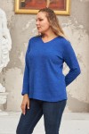6264 Sax Blue Дамска блуза в макси размери 6264 Sax Blue Дамска блуза в макси размери