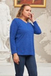 6264 Sax Blue Дамска блуза в макси размери 6264 Sax Blue Дамска блуза в макси размери