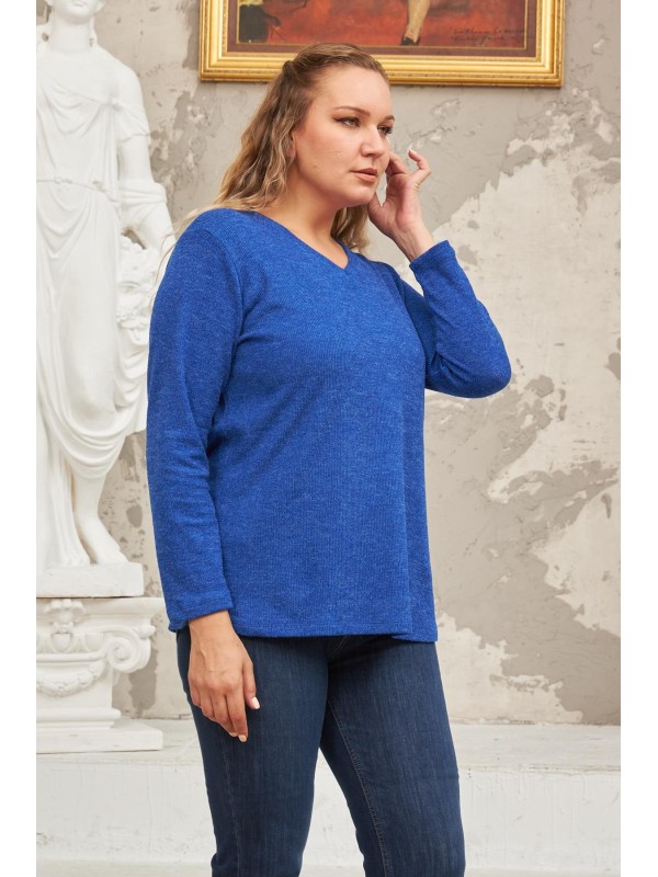 6264 Sax Blue Дамска блуза в макси размери 6264 Sax Blue Дамска блуза в макси размери