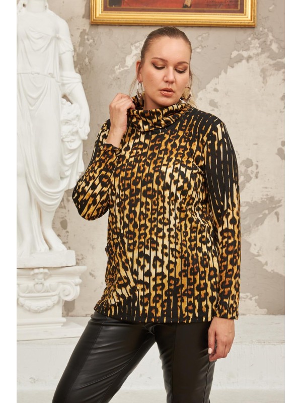 6265 Leopard Дамска блуза в макси размери 6265 Leopard Дамска блуза в макси размери