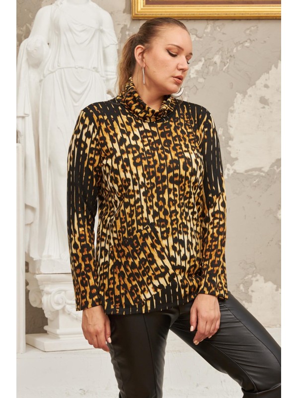 6265 Leopard Дамска блуза в макси размери 6265 Leopard Дамска блуза в макси размери