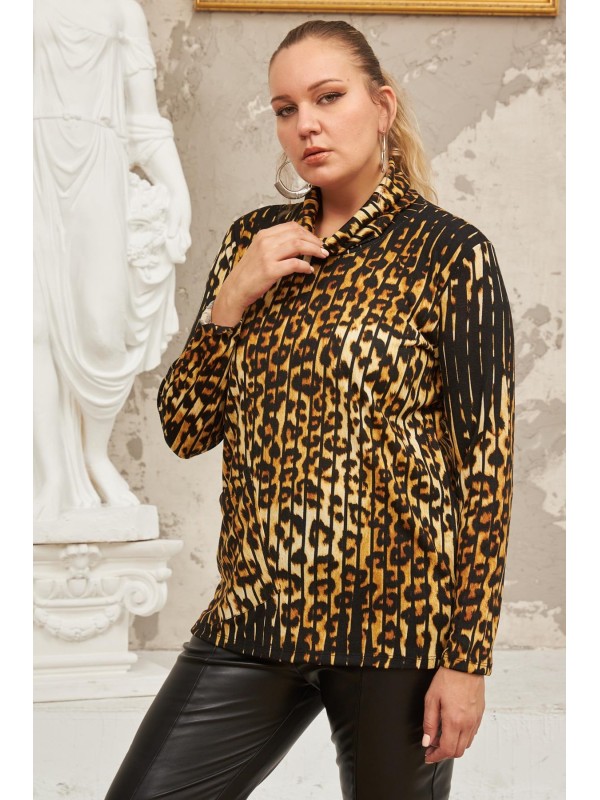 6265 Leopard Дамска блуза в макси размери 6265 Leopard Дамска блуза в макси размери