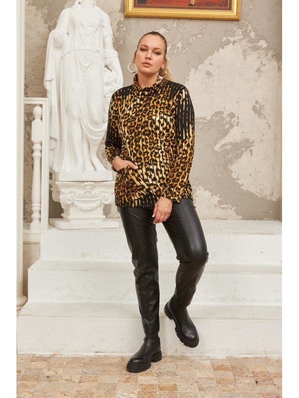 6265 Leopard Дамска блуза в макси размери 6265 Leopard Дамска блуза в макси размери