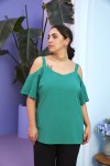6325 Green Дамска блуза в макси размери