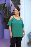 6325 Green Дамска блуза в макси размери