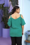 6325 Green Дамска блуза в макси размери