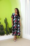 6389 Fuchsia Дамска рокля в макси размери
