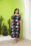 6389 Fuchsia Дамска рокля в макси размери