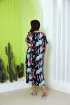 6389 Fuchsia Дамска рокля в макси размери