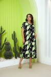6389 Green Дамска рокля в макси размери
