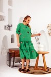 6433 Green Дамска рокля в макси размери
