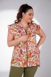 8008 Orange Дамска блуза в макси размери