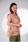 8008 Orange Дамска блуза в макси размери