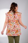 8008 Orange Дамска блуза в макси размери