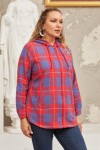 9758 Red Дамско горнище тип риза в макси размери