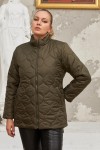 9786 Khaki Дамско яке в макси размери
