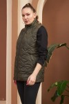 9787 Khaki Дамски елек в макси размери