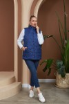 9787 Sax Blue Дамски елек в макси размери