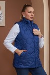 9787 Sax Blue Дамски елек в макси размери