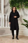 9803 Black Дамско палто в макси размери