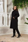 9803 Black Дамско палто в макси размери
