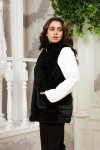 9825 Black Дамски елек в макси размери