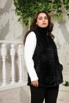 9825 Black Дамски елек в макси размери
