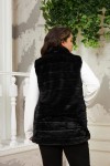 9825 Black Дамски елек в макси размери
