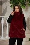 9825 Bordo Дамски елек в макси размери
