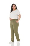 W-5228 Green Дамски панталони в макси размери