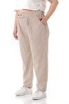W-5245 Beige Дамски панталони в макси размери