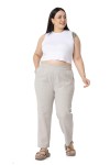 W-5249 Beige Дамски панталони в макси размери