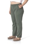 W-5249 Khaki Дамски панталони в макси размери