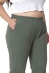 W-5249 Khaki Дамски панталони в макси размери
