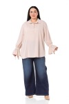 W-5754 Beige Дамска риза в макси размери